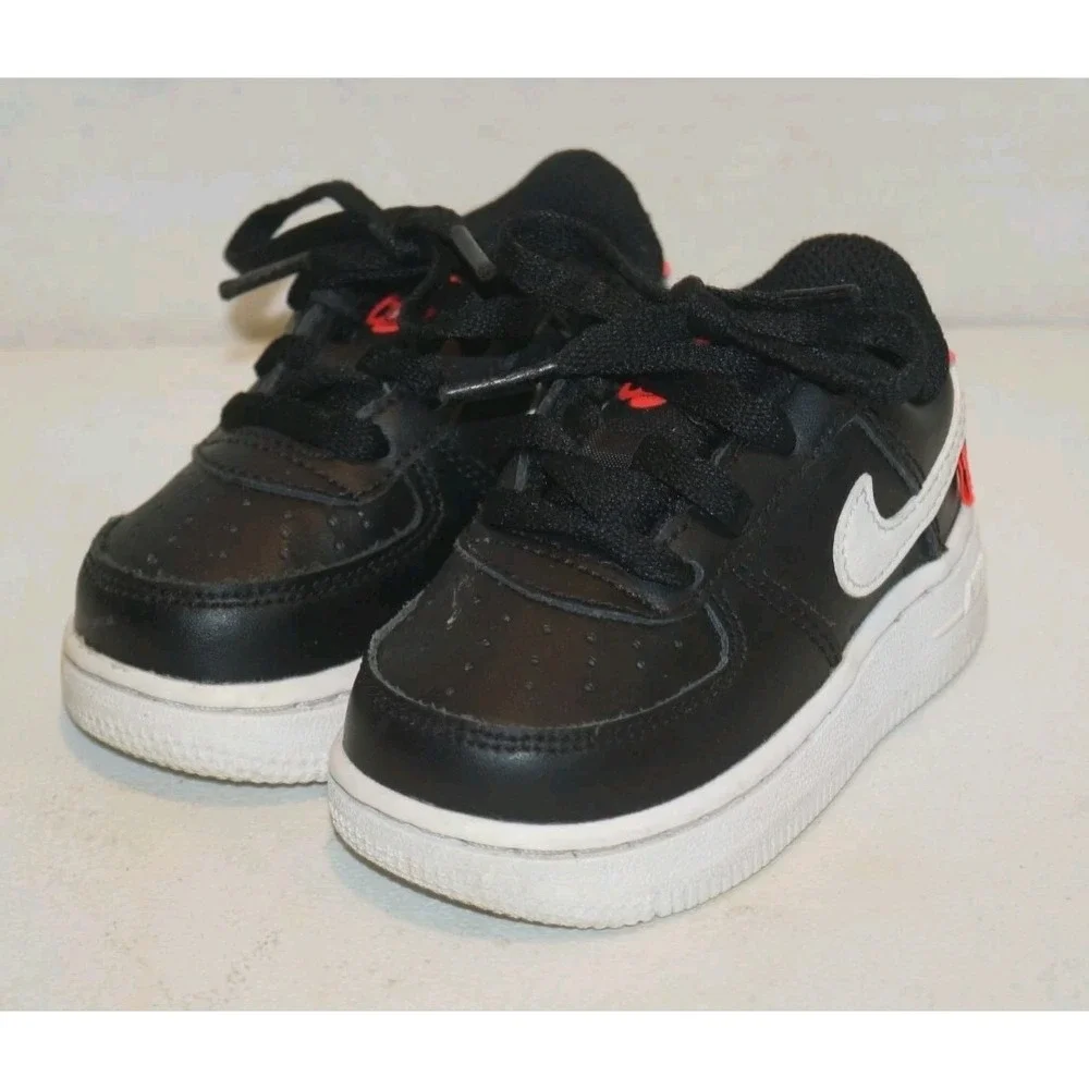 Nike Force 1 TD Sneaker Size 5C CN8541-001 Black White Baby Toddler